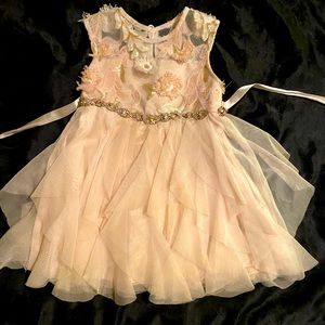Rare Edition Girl's Formal Ivory Organza dress‎ 2T
